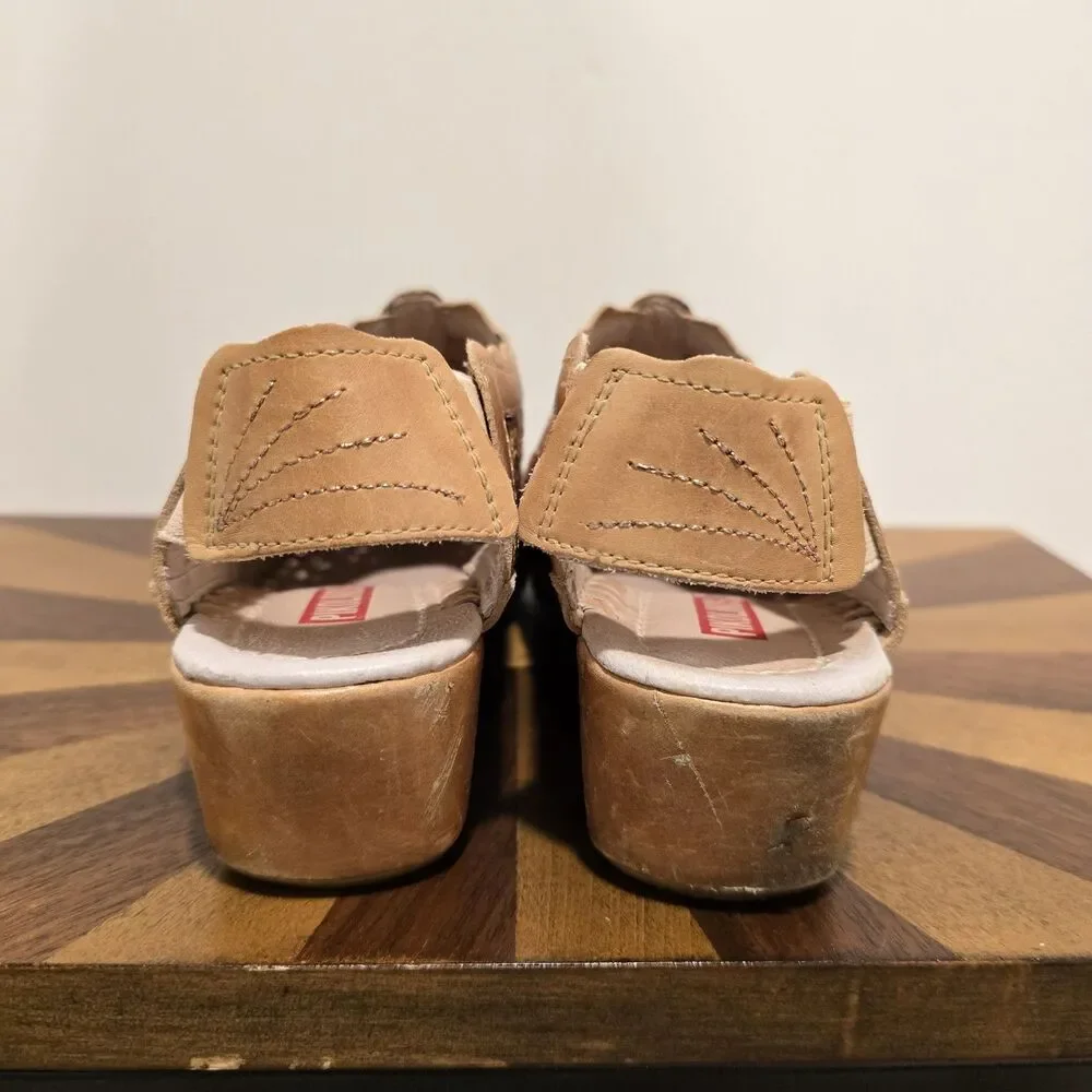 Pikolinos Women 36 Romana Leather Shoes Sandals Floral Pink Boho Cottage Western - Picture 9 of 13